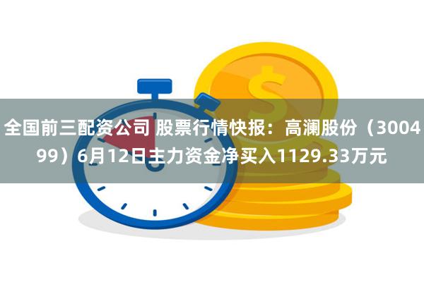 全国前三配资公司 股票行情快报：高澜股份（300499）6月12日主力资金净买入1129.33万元