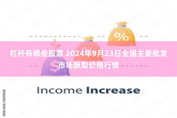 杠杆有哪些股票 2024年9月23日全国主要批发市场酥梨价格行情